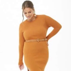 Forever21 Mustard Sweater Dress
